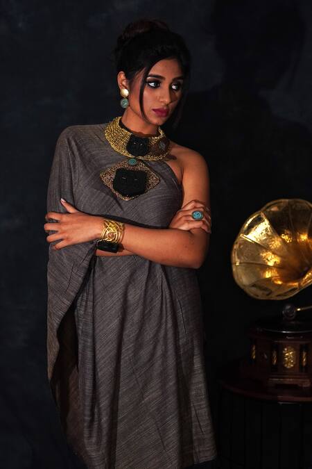 Rejuvenate Jewels_Gold Plated Terrific Tiger Necklace _Online_at_Aza_Fashions