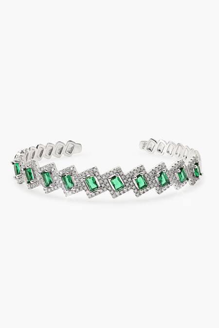 Shop_Shazé_Green Stones Asterisma Embellished Bracelet