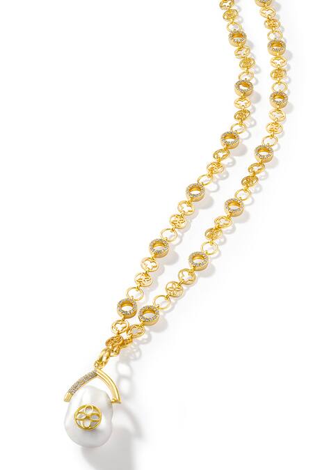 Shazé Gold Plated Crystals, Pearls Spring Tide Embellished Jewellery Set at Aza Fashions Shazé_Gold Plated Crystals, Pearls Spring Tide Embellished Jewellery Set _at_Aza_Fashions