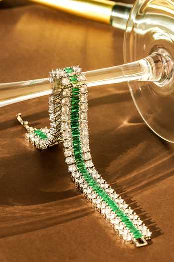 Shop_Shazé_Silver Plated Crystals Terras Triumph Dual Tone Ring With Bracelet_Online_at_Aza_Fashions