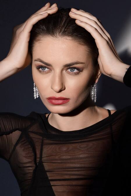 Shazé_Silver Plated Stones Firefly Floral Studded Drop Earrings_Online_at_Aza_Fashions