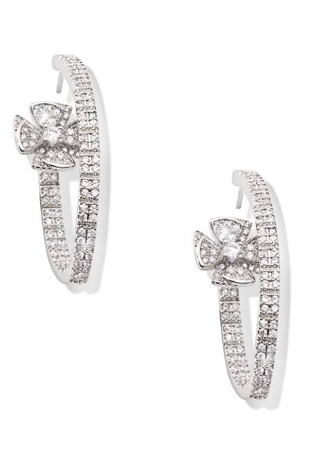 Shazé_Silver Plated Stones Midsummer Spell Embellished Spiral Hoops_at_Aza_Fashions