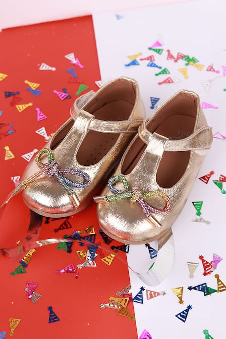 HELLO JR Starlight Bow Embellished Ballerina Shoes 