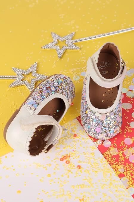 Hello JR Silver Under The Sea Sequin Embellished Ballerina Shoes Online at Aza Fashions Hello JR_Silver Under The Sea Sequin Embellished Ballerina Shoes _Online_at_Aza_Fashions
