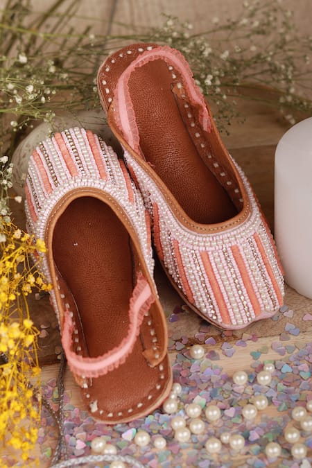 HELLO JR Bead Pearl Embellished Mules 