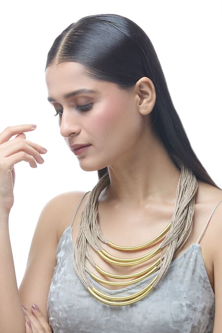 Just Shradha's Jute Choker Necklace 