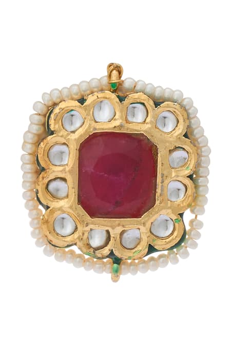 Just Shradhas Multi Color Pearls, Stones Embellished Choker Necklace Set Online at Aza Fashions Just Shradhas_Multi Color Pearls, Stones Embellished Choker Necklace Set _Online_at_Aza_Fashions