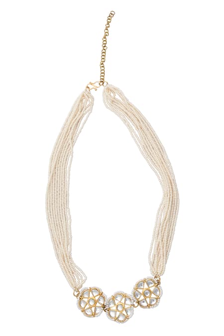 Shop Just Shradhas Gold Plated Carved Floret Ornamented Mathapatti at Aza Fashions Shop_Just Shradhas_Gold Plated Carved Floret Ornamented Mathapatti _at_Aza_Fashions