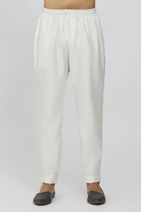 Buy_Priti Sahni_Yellow Silk, Cotton Zari Embroidered Bundi Jacket Set 