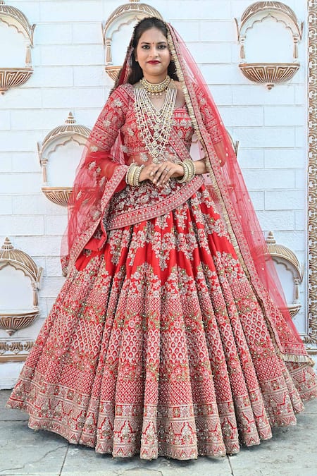 TANUSHAVY COUTURE Floral Garden Embroidered Lehenga Set 