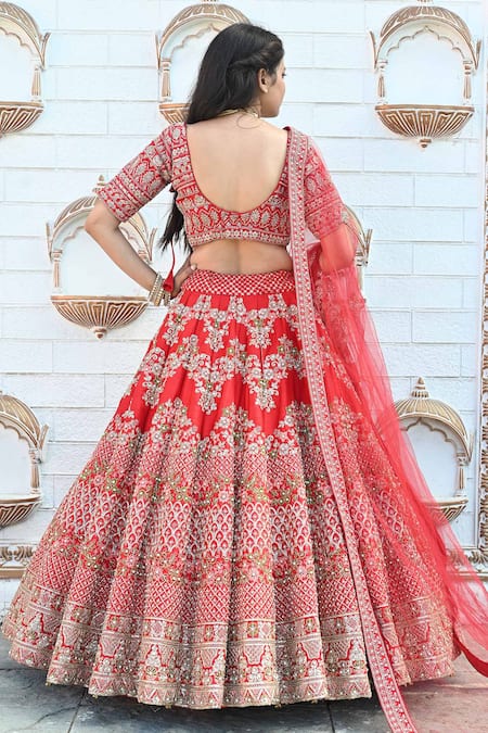 Tanushavy Couture Floral Garden Embroidered Lehenga Set 