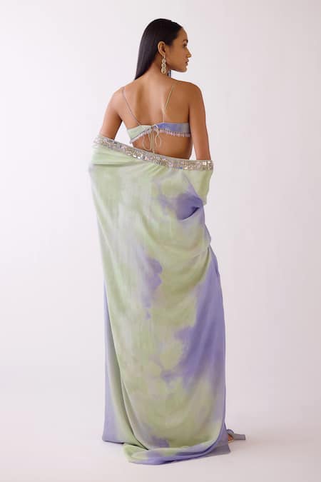 Basanti - Kapde Aur Koffee The Horizon Cape & Draped Skirt Set 
