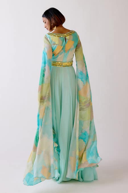 Basanti - Kapde Aur Koffee Abstract Pattern Bodice Jumpsuit 