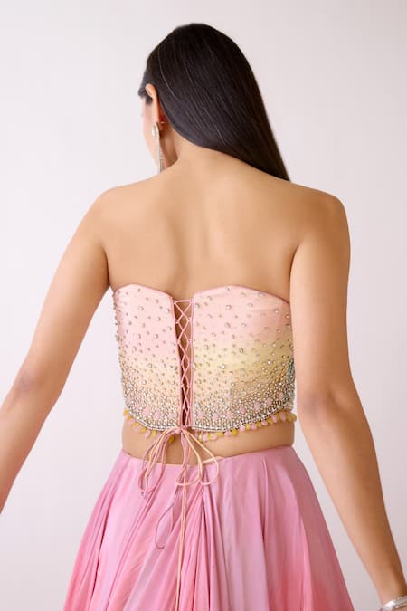 Basanti - Kapde Aur Koffee The Sandscape Ombre Lehenga Set 