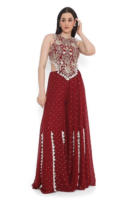 Payal Singhal Ambrosia Embroidered Choli With Sharara 