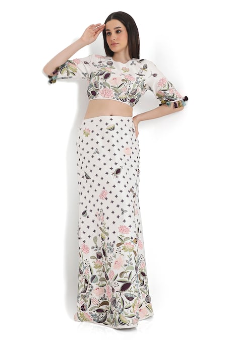Payal Singhal Phool Bagh Embroidered Choli With Skirt 