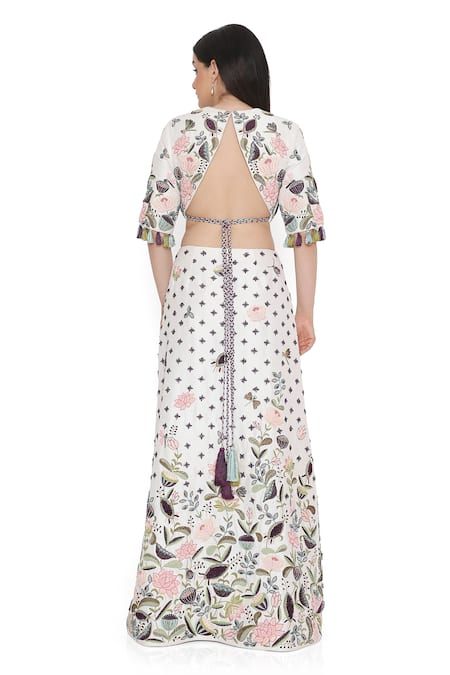 Payal Singhal Phool Bagh Embroidered Choli With Skirt 