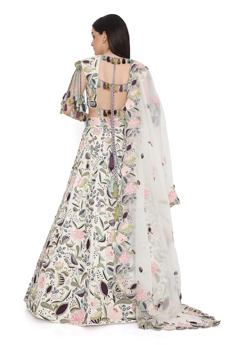 Payal Singhal Floral Thread Work Lehenga Set 