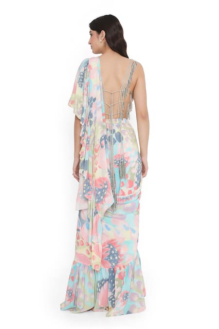 Payal Singhal Euphoria Ruffled Pre-Draped Saree With Blouse 