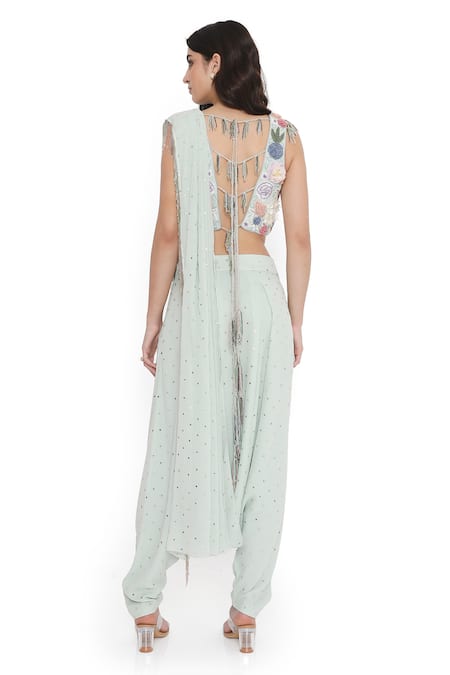 Payal Singhal Pre-Draped Dhoti Pant Saree With Blouse 