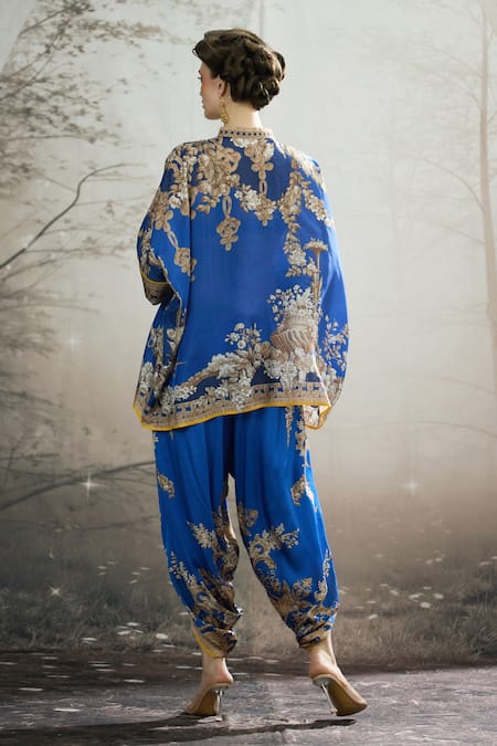 Rajdeep Ranawat Chanel Floral Print Tunic & Dhoti Pant Set 