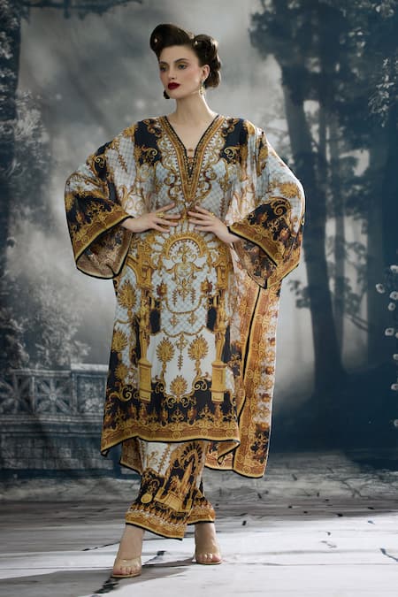 Rajdeep Ranawat Ghufrina Regal Print Kaftan & Pant Set 