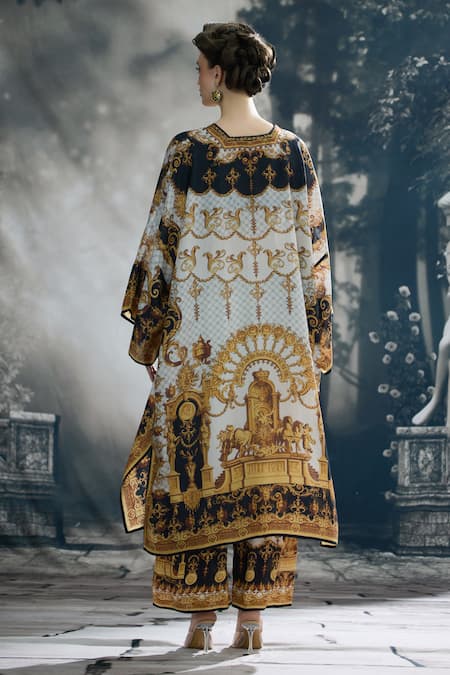 Rajdeep Ranawat Ghufrina Regal Print Kaftan & Pant Set 