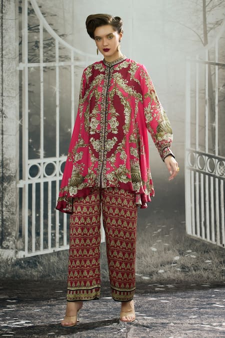 Rajdeep Ranawat Nilofer Bloom Print Tunic & Pant Set 