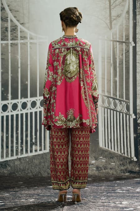 Rajdeep Ranawat Nilofer Bloom Print Tunic & Pant Set 