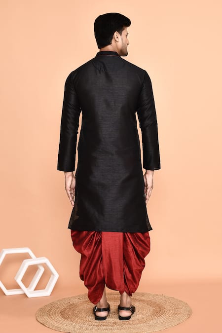 Arihant Rai Sinha Embroidered Kurta & Maroon Dhoti Pant Set 