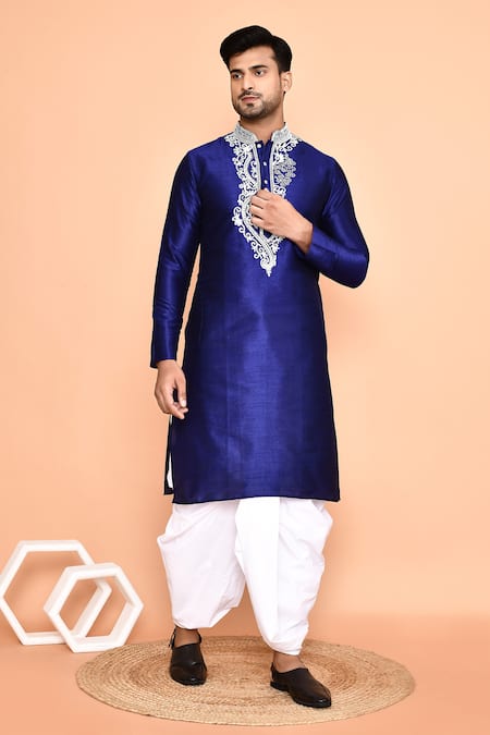 Arihant Rai Sinha Thread Embroidered Kurta & Cream Dhoti Pant Set 