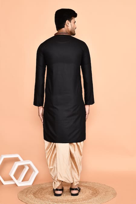 Arihant Rai Sinha Embroidered Cotton Kurta & Cream Dhoti Pant Set 