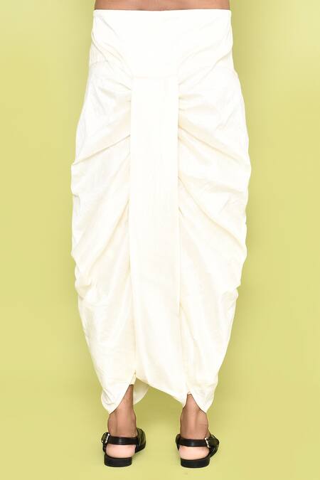 Buy_Arihant Rai Sinha_Pink Silk, Cotton Embroidery Placket Kurta With Dhoti Pant _Online_at_Aza_Fashions