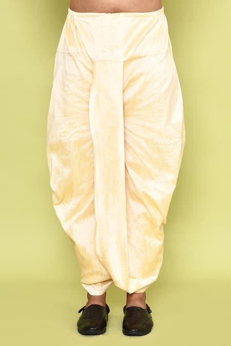 Arihant Rai Sinha_Beige Silk Embroidery Straight Kurta With Dhoti Pant_Online_at_Aza_Fashions