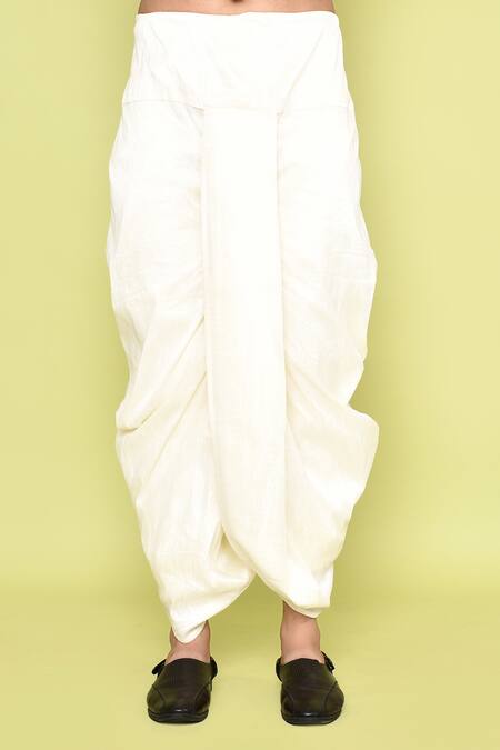 Arihant Rai Sinha_Green Silk Mirrors Embroidered Kurta With Dhoti Pant _Online_at_Aza_Fashions