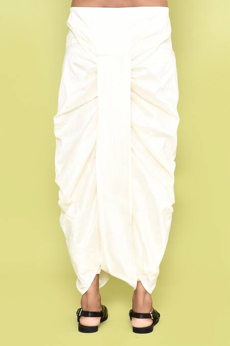 Buy_Arihant Rai Sinha_Green Silk Mirrors Embroidered Kurta With Dhoti Pant _Online_at_Aza_Fashions