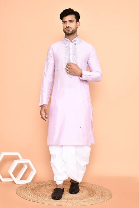 Arihant Rai Sinha Miniature Butti Embroidered Kurta With Dhoti Pant 