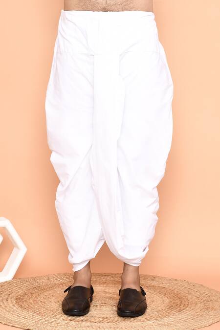 Arihant Rai Sinha_Purple Silk Mirrors Miniature Butti Embroidered Kurta With Dhoti Pant_Online_at_Aza_Fashions