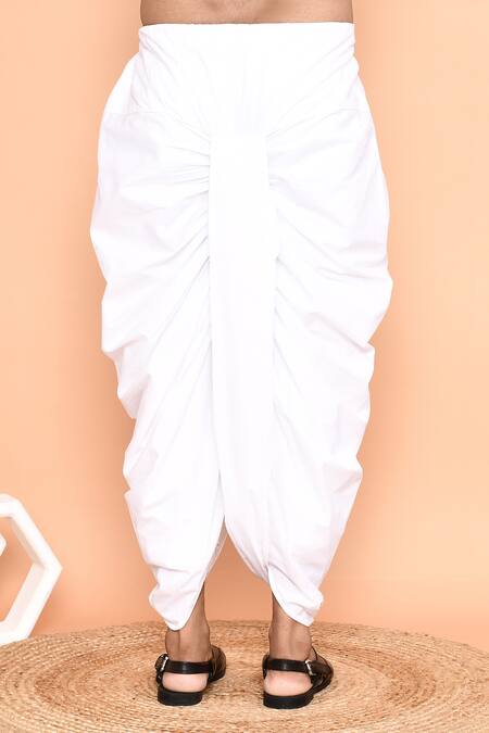 Buy_Arihant Rai Sinha_Purple Silk Mirrors Miniature Butti Embroidered Kurta With Dhoti Pant_Online_at_Aza_Fashions