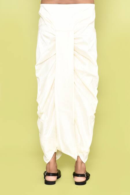 Buy_Arihant Rai Sinha_Maroon Silk Plain Kurta With Dhoti Pant _Online_at_Aza_Fashions