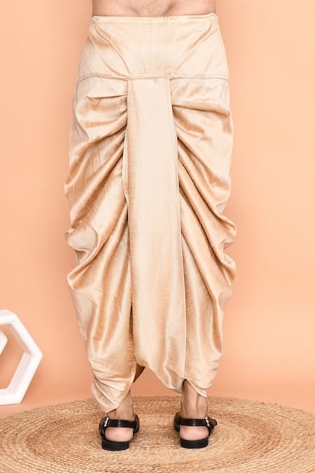 Buy_Arihant Rai Sinha_Maroon Silk Embroidery Miniature Butti Straight Kurta With Dhoti Pant _Online_at_Aza_Fashions