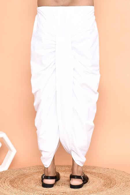 Buy_Arihant Rai Sinha_Purple Silk Stripe Embroidered Yoke Kurta With Dhoti Pant_Online_at_Aza_Fashions