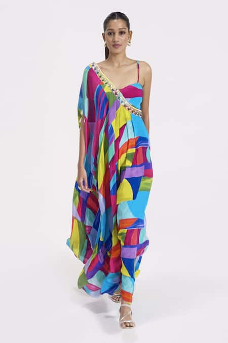 Basanti - Kapde Aur Koffee Abstract Pattern Dress 