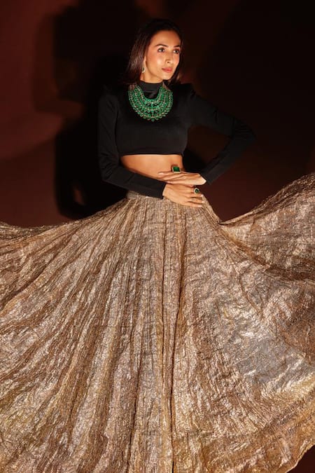 Itrh Dress To Impress Blouse & Woven Lehenga Set 