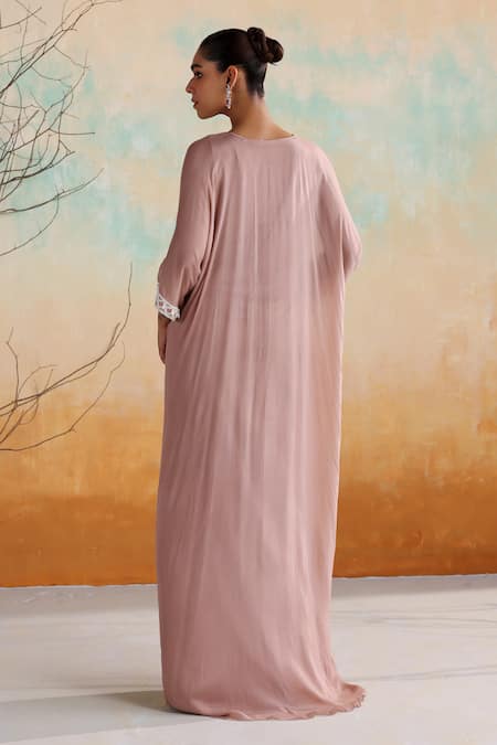 Seema Thukral Jasmine Bead Embellished Draped Kaftan 