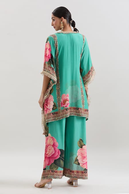 Basanti - Kapde Aur Koffee X AZA Floral Print Kurta & Pant Co-ord Set 