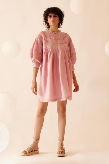 Bunka Lea Lace Detailed Short Dress 