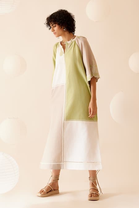 Bunka Neesa Color Block Midi Dress 