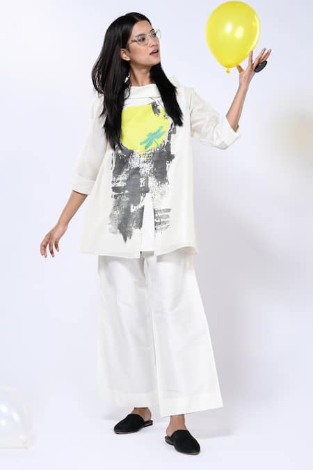 Taika by Poonam Bhagat Abstract Pattern Short Tunic With Pant 