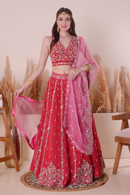 Surabhi Arya Zardozi Embroidered Lehenga Set 